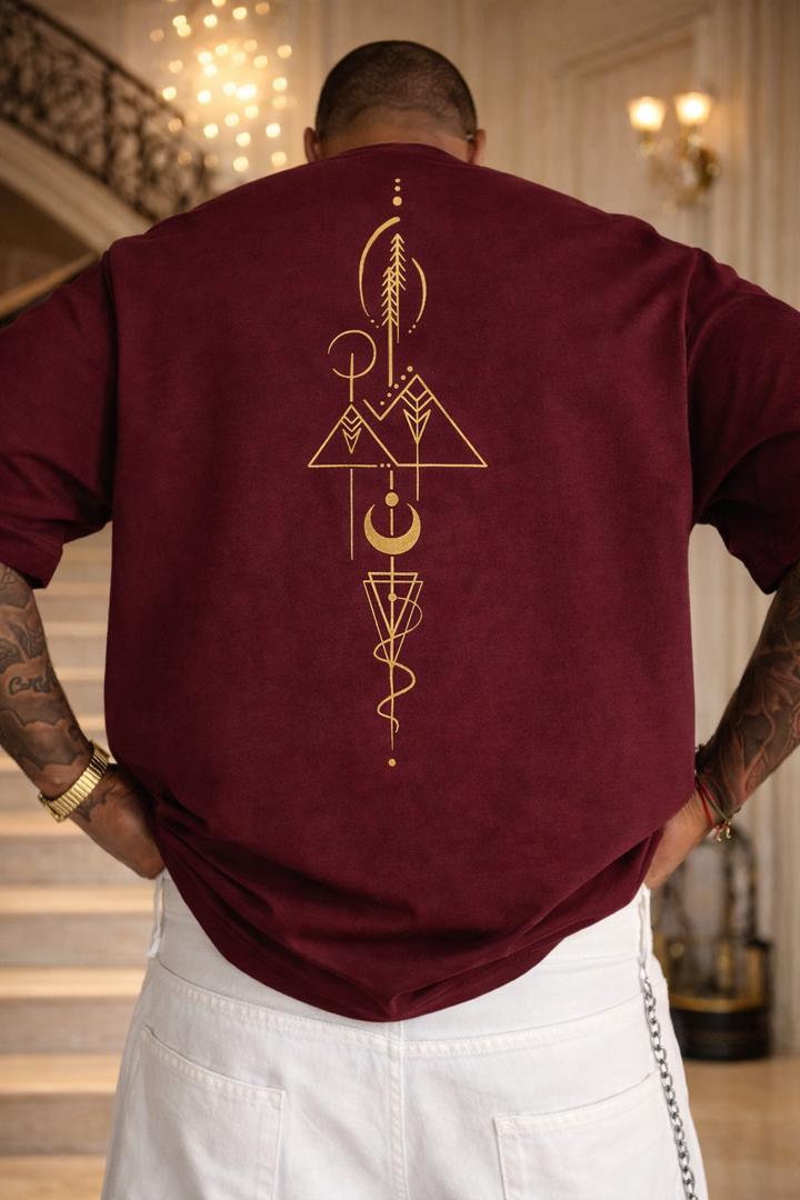 Divine Balance Backprint Tee Red.