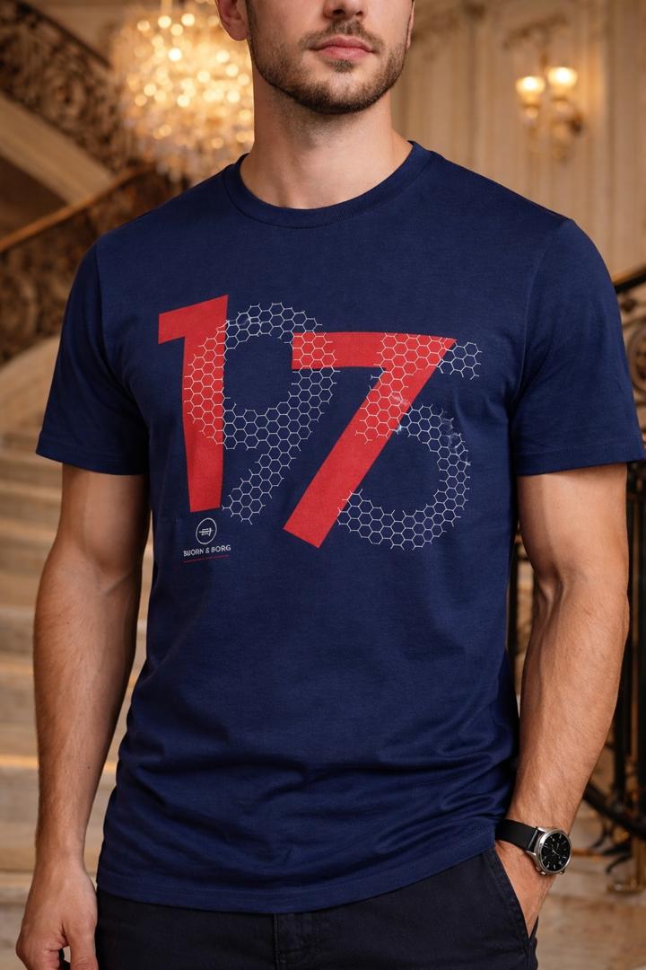 175 Performance Graphic Tee Navy Blue