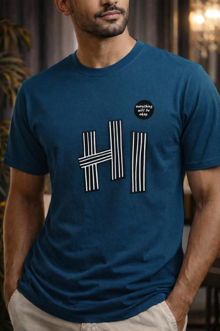 Everything Will Be Okay — Minimal Tee Deep Teal.