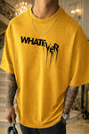 WHATEVER Drip Print Tee Yellow.