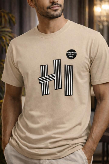 Everything Will Be Okay — Minimal Tee Beige