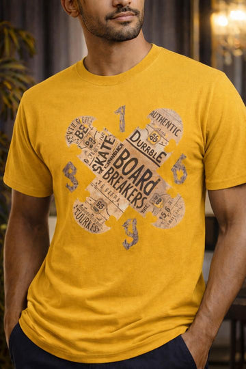 Board Breakers Graphic Tee Yellow.